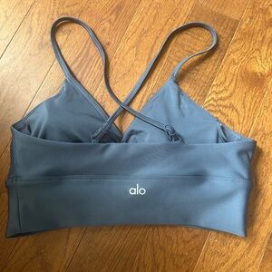 ALO Yoga Airlift Divine Bra in Bluestone color